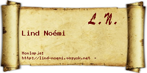 Lind Noémi névjegykártya